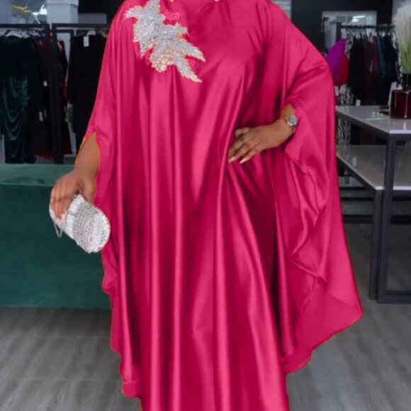 Livello Dresses & Skirts - ❤️NWT Dark Pink Caftan with Silker Floral Applique